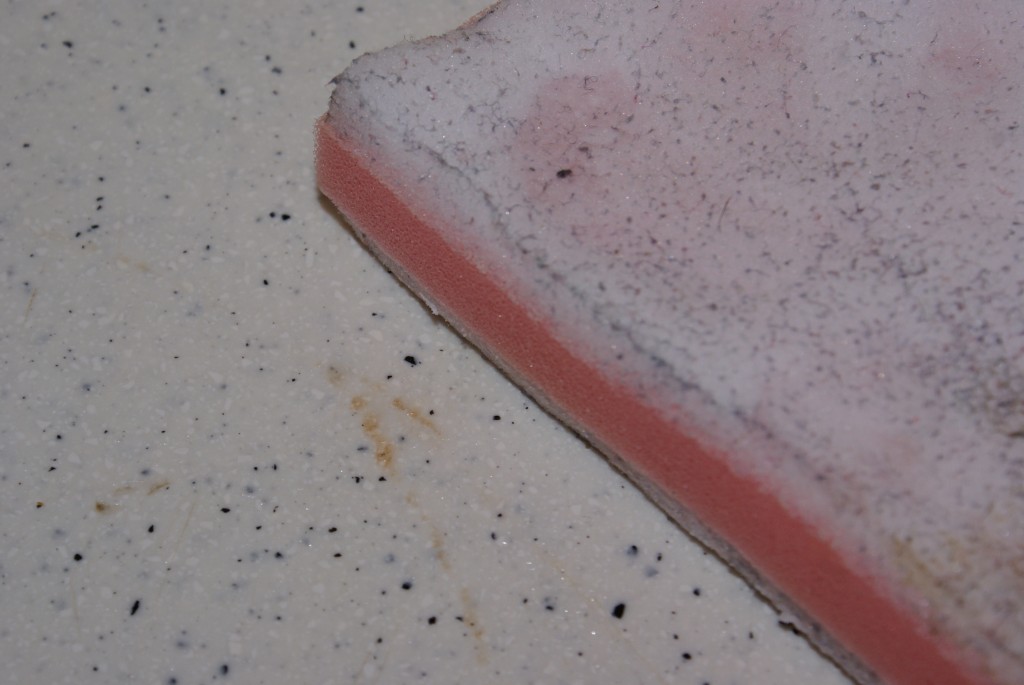 Here is the before shot - with a rust stain on the counter.