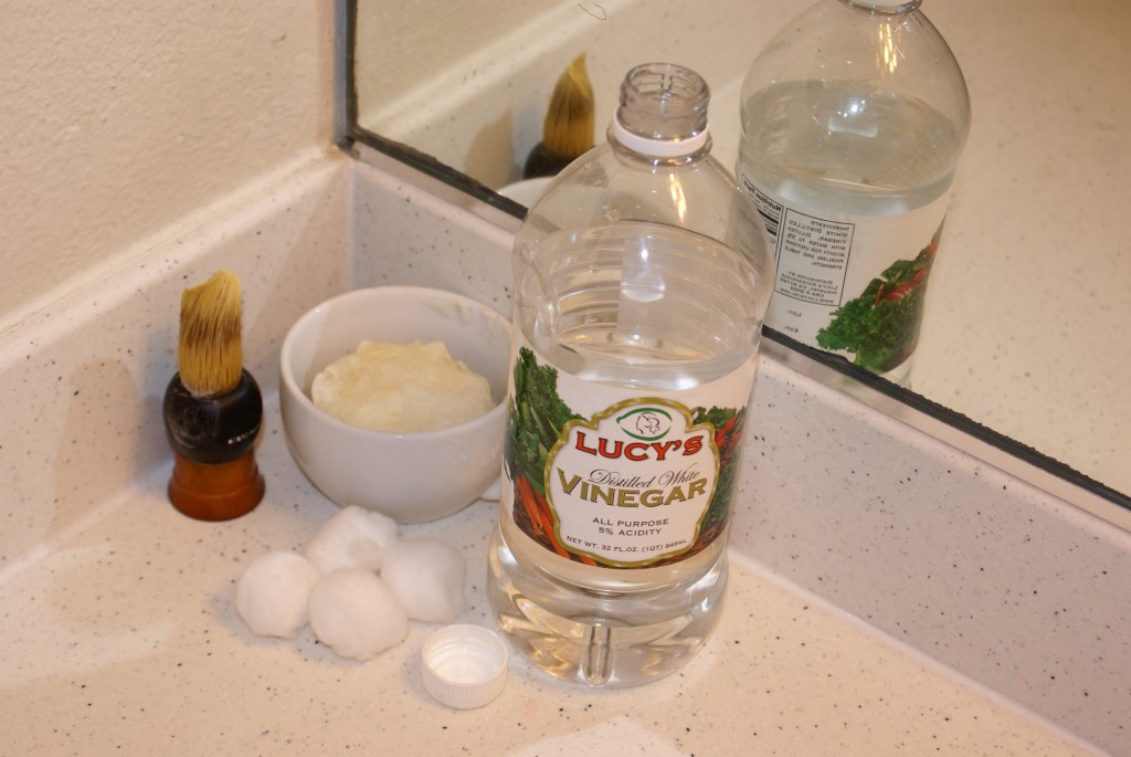 Vinegar for aftershave.