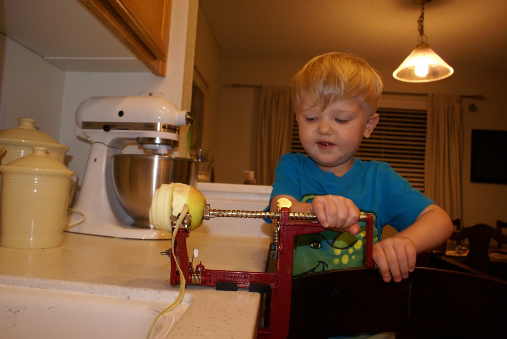 This apple peeler corer slicer is very handy for making pies, cakes, strudels, etc. It's a specialty tool I actually recommend having.