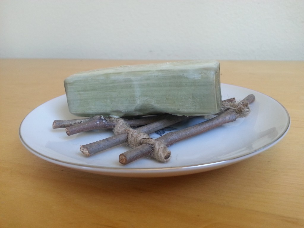 DIY Soap Dish Hack DIY soap dish hack with twigs, twine and saucer.