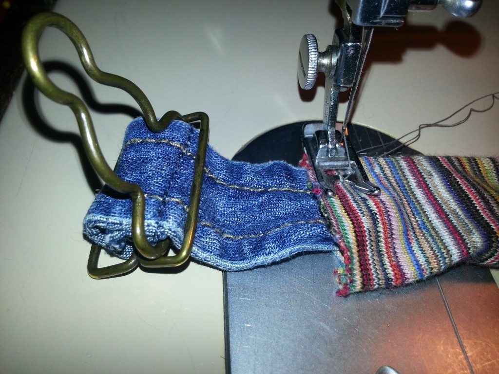 Slap it on the sewing machine - straight stitch, zig zag stitch, forward, reverse, and done!