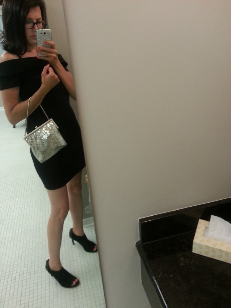 Bathroom selfie at Grandma and Grandpa's anniversary dinner.