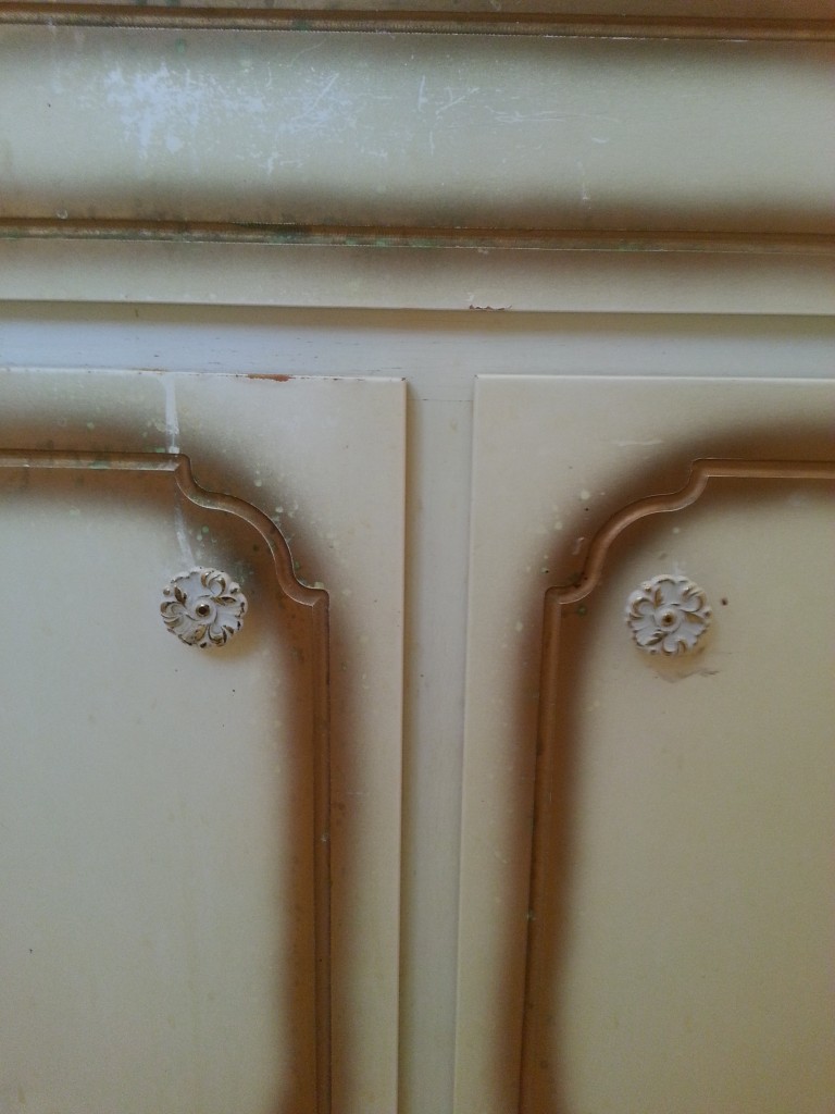 BEFORE: For a closer look, this was the cabinets before...