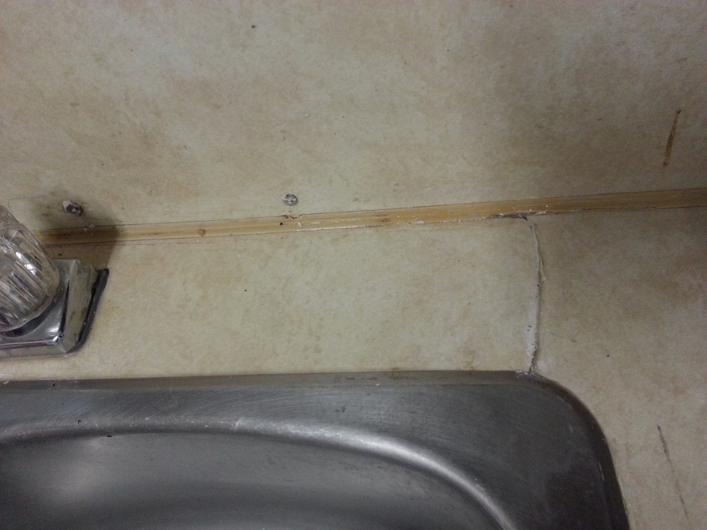 BEFORE: WTF?! Counter "repair."
