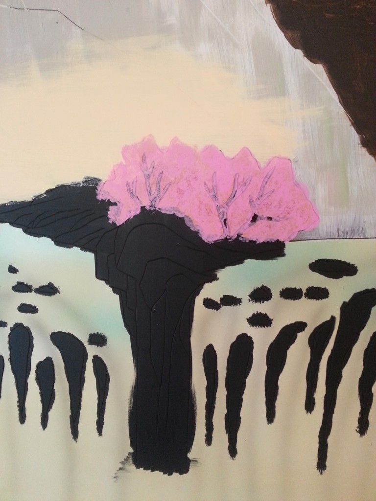 The nice thing about the airbrushed surface, is that if I screwed up, I could just wipe it off with a towel.